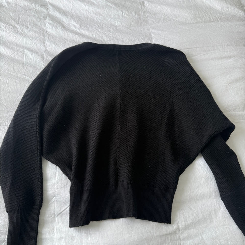 Philosophy Black V-Neck Lightweight Knit Sweater - Picture 3 of 3